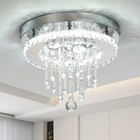 LED Modern Kristall Deckenleuchte Dreifarbig Dimmbar Deckenlampe Schlafzimmer