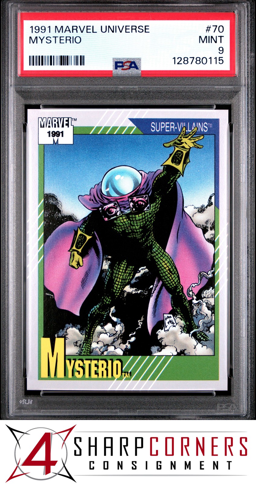 1991 MARVEL UNIVERSE #70 MYSTERIO PSA 9
