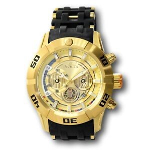 Invicta Star Wars C3PO Herren 50mm Gold Chronograph Uhr 26549 Neu