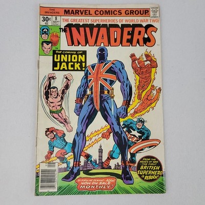 The Invaders #8 Marvel Comics 1976 1st Appearance Union Jack Captain America