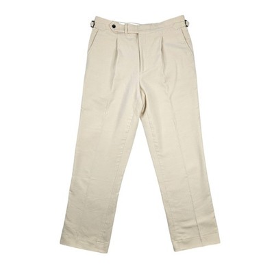 Spier & Mackay Herren Hose Elfenbein Baumwolle Samt Größe 34 Brisbane Moos Stoff