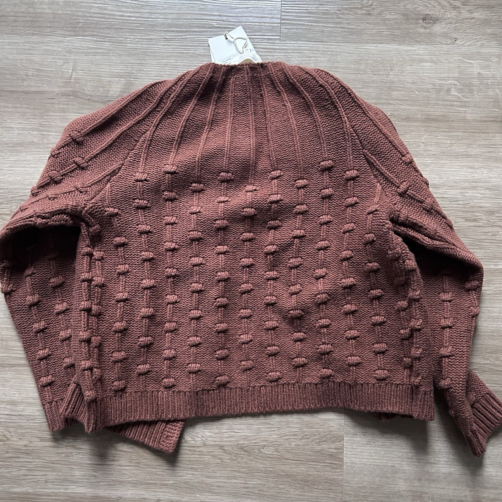 NWT 🇫🇷 Sézane Elmut Knit Sweater Cardigan Brown Size XL image 3