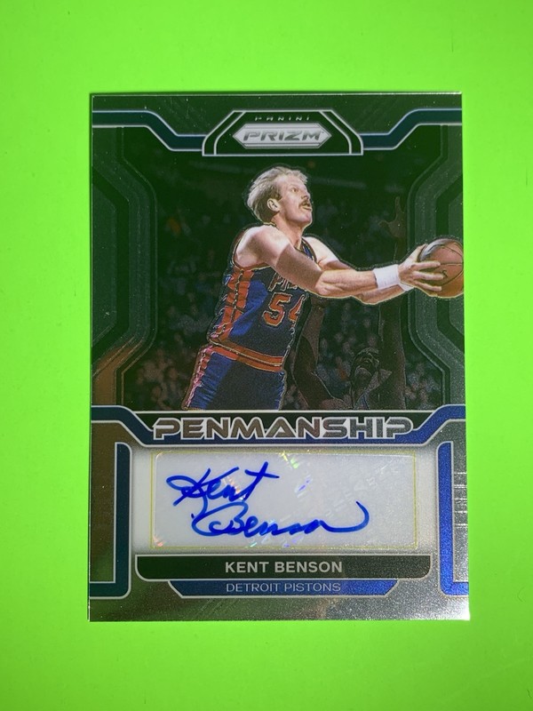 2021-22 Prizm KENT BENSON Penmanship AUTO #PM-KBS Autograph Pistons