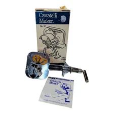Vintage Vitantonio Cavatelli Pasta Maker - Model No 50 Kitchen Clamp On w/ Box 