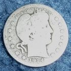 1914 SILVER BARBER QUARTER DOLLAR COIN! **NICE DETAILS, COOL OLD COIN**