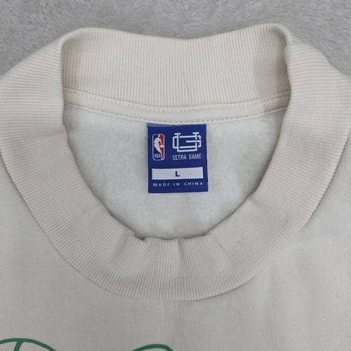 Boston Celtics Sweatshirt Herren Large grau Split Grafik NBA Basketball Rundhalsausschnitt - Bild 3 von 9
