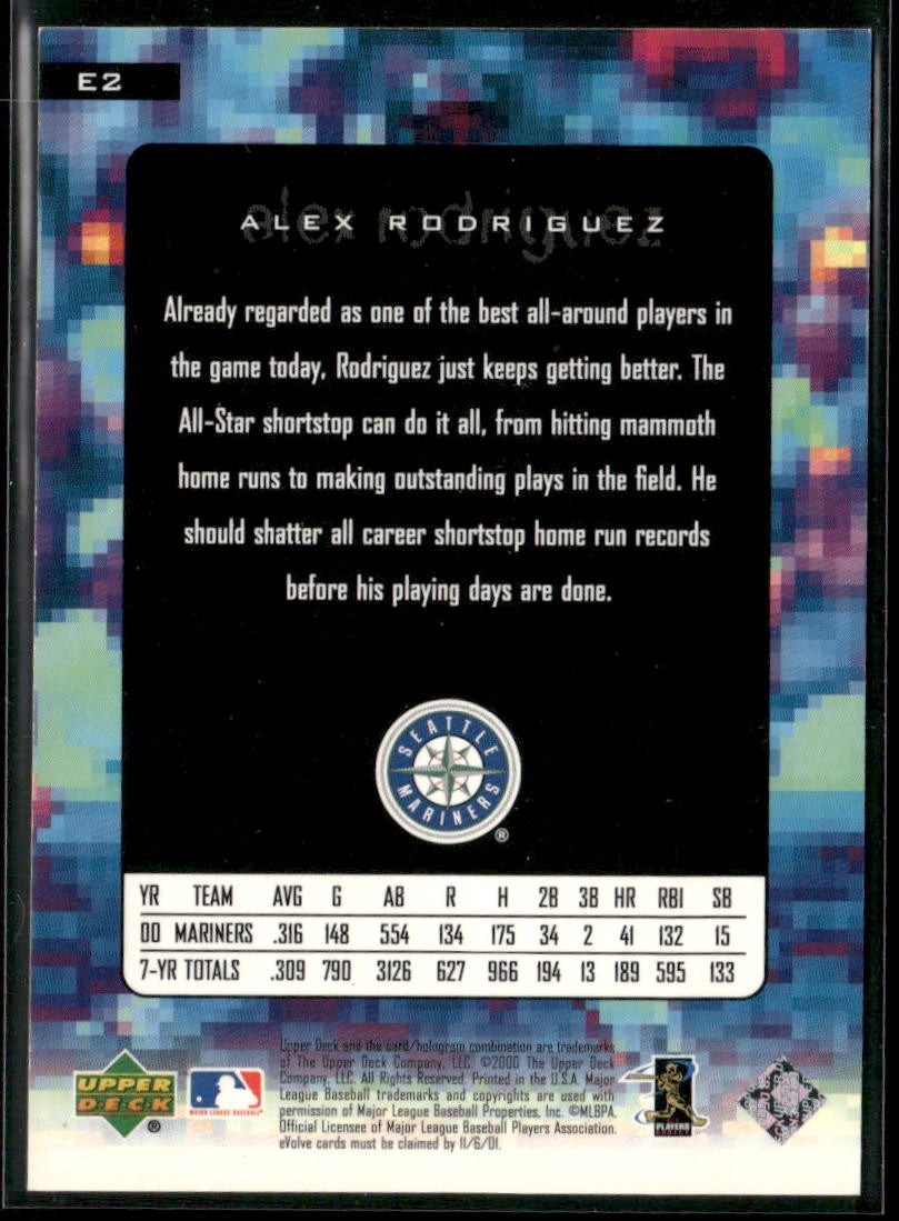 Alex Rodriguez 2001 Upper Deck e-Cards #E2