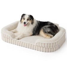 Orthopedic Waterproof XL Dog Bed with Bolsters, NonSlip, Washable Cover