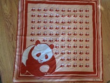 Leo Narducci Peach Panda Bears Woman's Scarf
