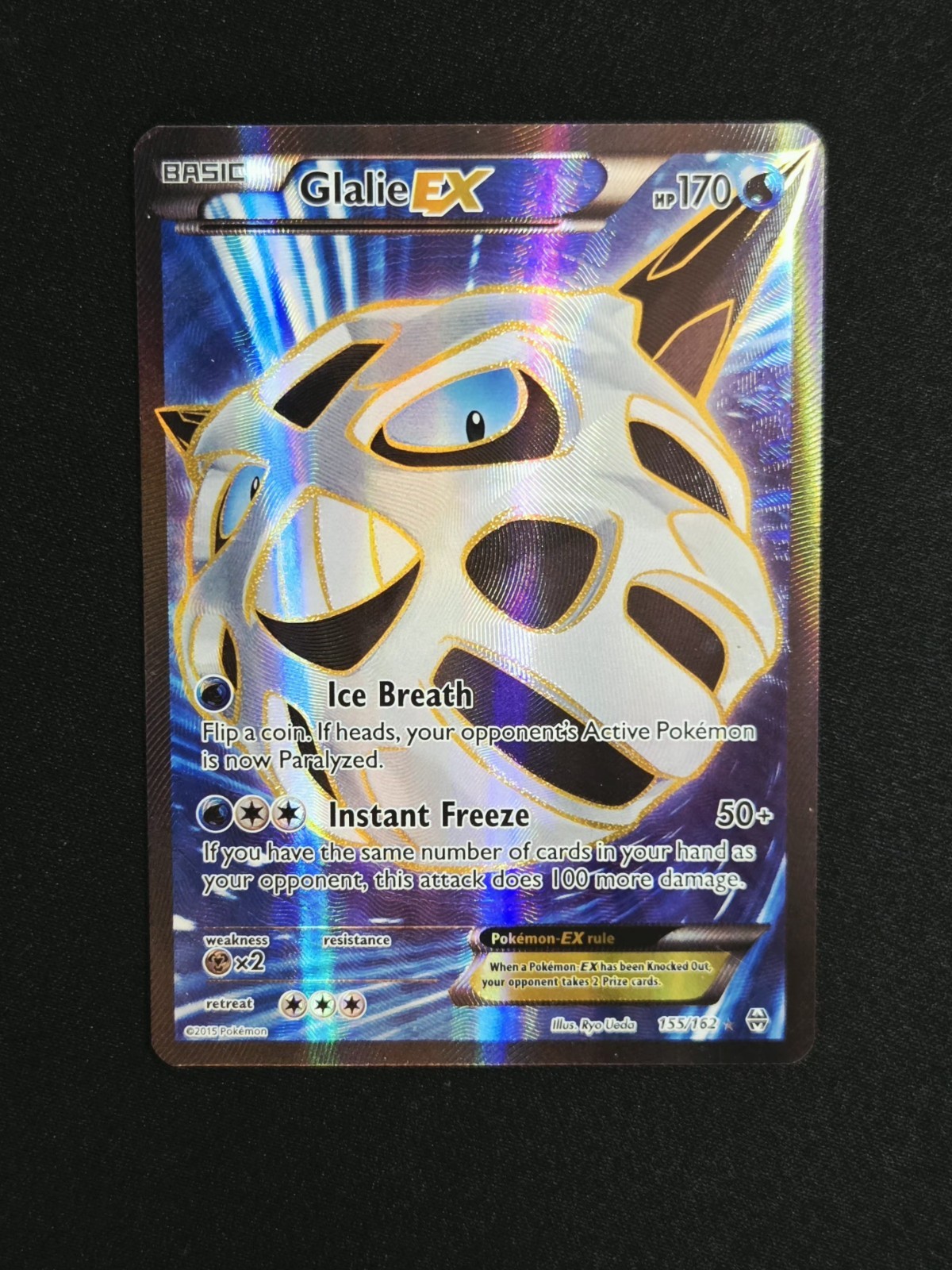 Glalie EX 155/162 Full Art Ultra Rare Holo - XY BREAKthrough 2015 Pokemon TCG