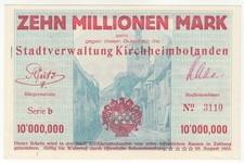 Kirchheimbolanden, Urząd Miasta 10 milionów marek 25.8.1923 kfr