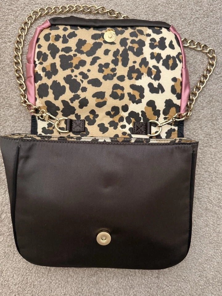 Felix Rey винтажный Y2K шелк бант клатч коричневый розовое золото запонки цепочка ремень - Изображение 2 из 4