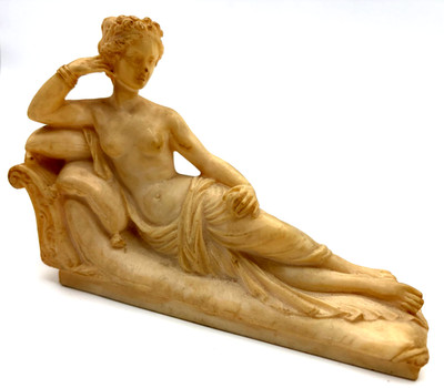 G Ruggeri Sculpture Paolina Bonaparte Borghese as Venus Victorious - Vintage