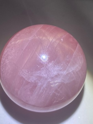 Star Flash Rose Quartz Sphere! See Video!