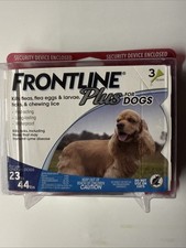 FRONTLINE Plus Flea and Tick Treatment for Medium Dogs - 3 Pack 23-44 Lbs