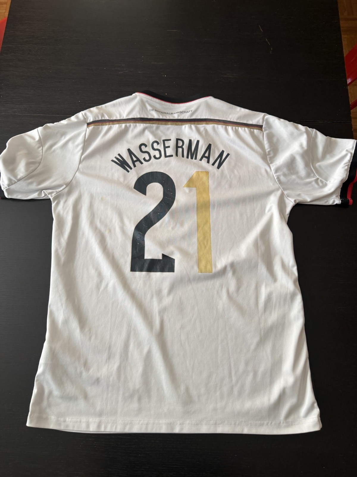 Germany #21 2014 2015 Home Adidas Shirt Soccer Jersey Sz XL Wasserman thumbnail 6