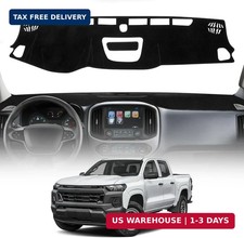 Dash Cover Mat Compatible with Chevy Colorado 2015-2022, Black | Left Hand Drivi