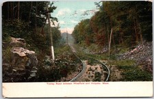 Massachusetts MA, 1909 Trolley Road Between Westfield & Holyoke Vintage Postcard
