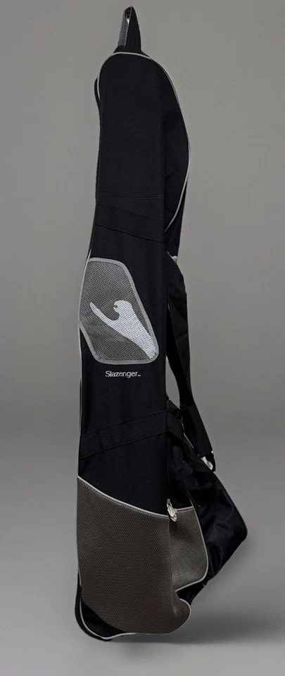 Bolsa de golf de viaje suave Leeds Slazenger con rodillos negra y gris 2 cremalleras bolsa de zapatos Foto 2 de 4