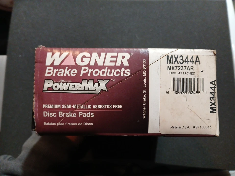 NIB Wagner PowerMax Brake Pads - MX344A - 1987-90 Dodge Dakota Fronts - Image 2 of 4