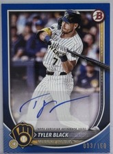 2025 Bowman Tyler Black Blue Border Auto Autograph #93/150 Brewers