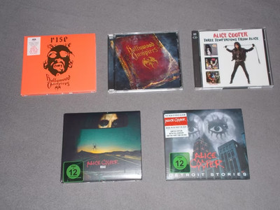 6 x Alice Cooper / Hollywood Vampires ( Cooper, Depp, Perry )  CDs / DVDs: LESEN