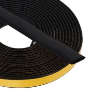 16.4FT Solid Rubber Weather Stripping, Self Adhesive EPDM Seals Strips, Black