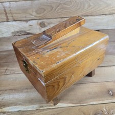 Wooden Shoe Shine Box Kit with Brushes and Accessories
