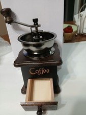 Manual Coffee Bean Grinder, Antique Style, Color Varies