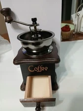 Manual Coffee  Bean Grinder, Antique Style, Color Varies