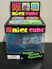Nee Doh BLUE Nice Cube Super Solid Squish Squeezable Stress Reliever TikTok