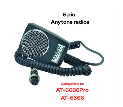 ASTATIC D104M6B For ANYTONE Radio microphone 6 pin D104 AT-6666