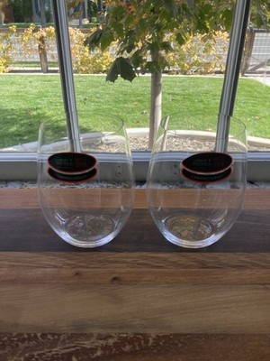 Reidel Set Of 2  ''O'' Stemless Wine/Tumbler Cabernet Glasses 