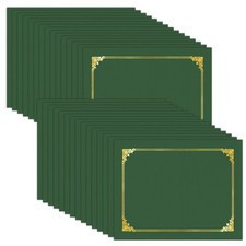 30 Pack Certificate Holders, Green Diploma Folders Certificate Covers with Go...