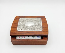 COFANETTO Gioco ARGENTO 925 ITS - Carte F.X. Schmid GERMANIA VINTAGE Dadi Poker