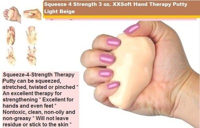 Squeeze 4 Strength 3 oz. XXSoft Hand Therapy Putty Light Beige