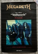 MEGADETH Youthanasia Promotional poster Japan 20 x 28 inch TOSHIBA