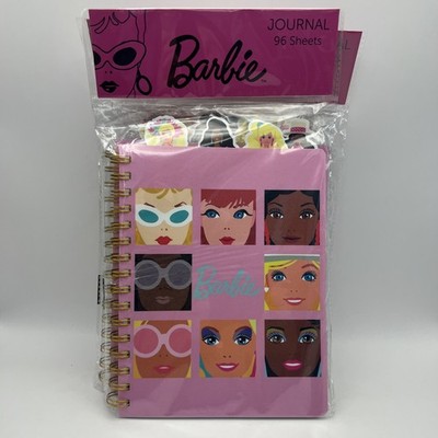 Lot of 4 New BARBIE JOURNAL 4 sections With Barbie Head Tabs 96 pages each