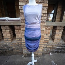 Urban Outfitters Austin Purple Ombre Mesh Ruched Mini Dress XL