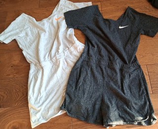 NIKE GIRLS PLAYSUIT SHORTS BUNDLE SIZE L AGE 12 13 YRS BLACK / GREY SPECK