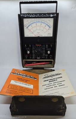 Simpson 260 Series 6XLPM Overload Protected Volt Ohm Milliammeter Multimeter