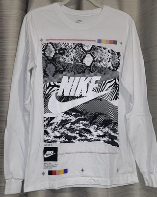 Nike Swoosh Oregon White Long Sleeve T Shirt Mens S Small Embroidered