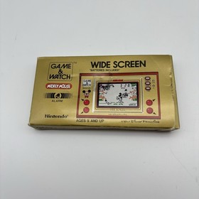 80s Vintage Nintendo Game & Watch Mickey Mouse Handheld Wide screen WORKS