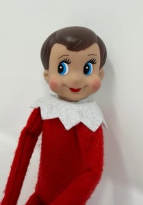 Vintage Elf on the Shelf - Early Edition Girl Female Doll Christmas Brown Hair