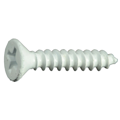 #6 x 1" White Steel Phillips Pan Head Sheet Metal Screws (40 pcs.) - 第 1/1 張圖片