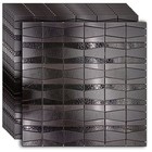 weiemisc Sheets Peel and Stick Backsplash Tile for Kitchen, 10 T Type Black
