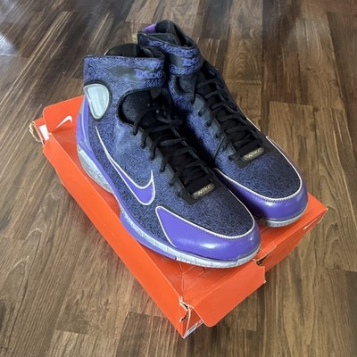 Nike Air Zoom Huarache 2K4 KB Black/Purple Mid Top Lace-Up Basketball 309957-051