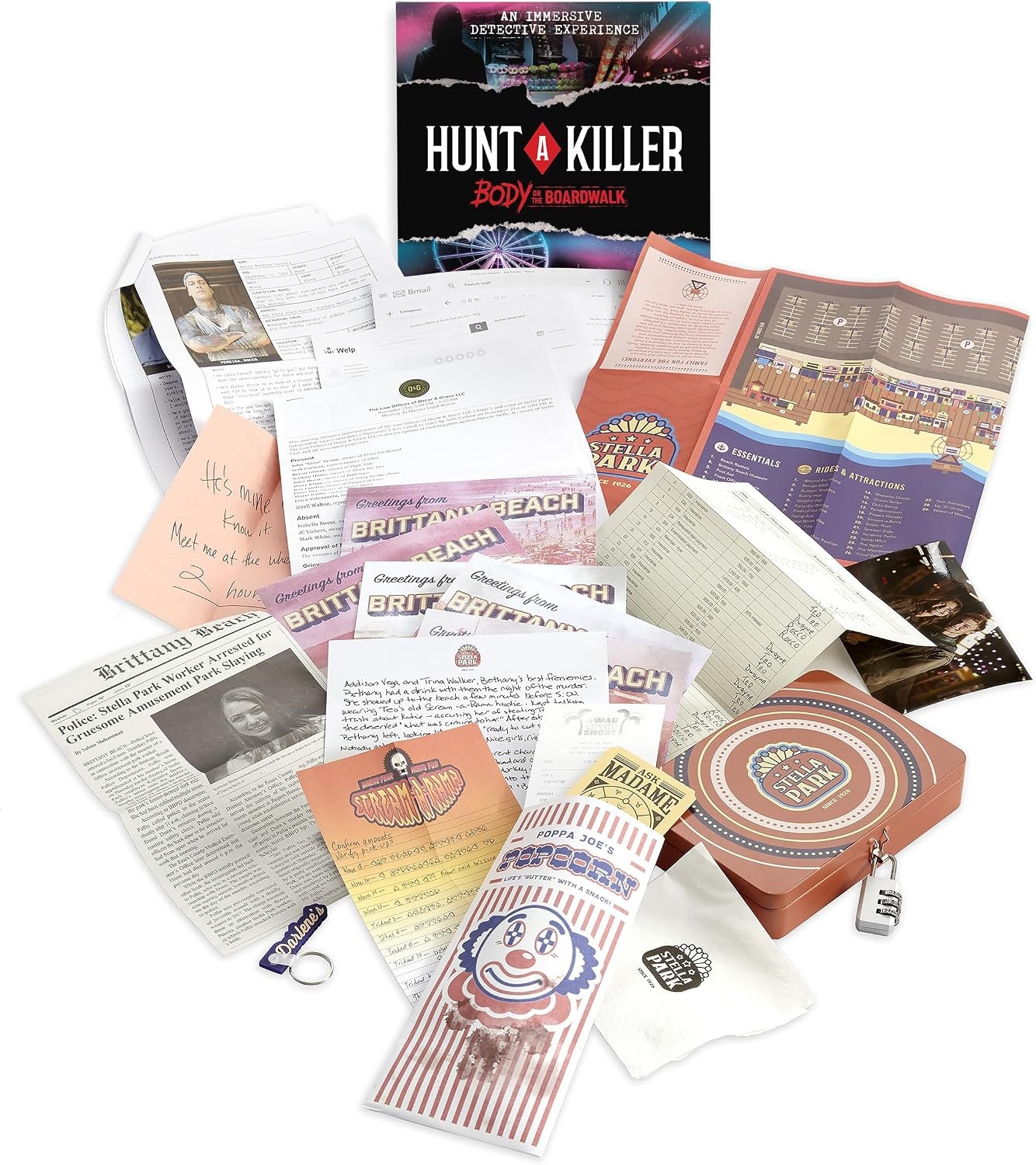 Hunt A Killer: Body On The Boardwalk Interactive Unsolved Mysteries Game, Murder
