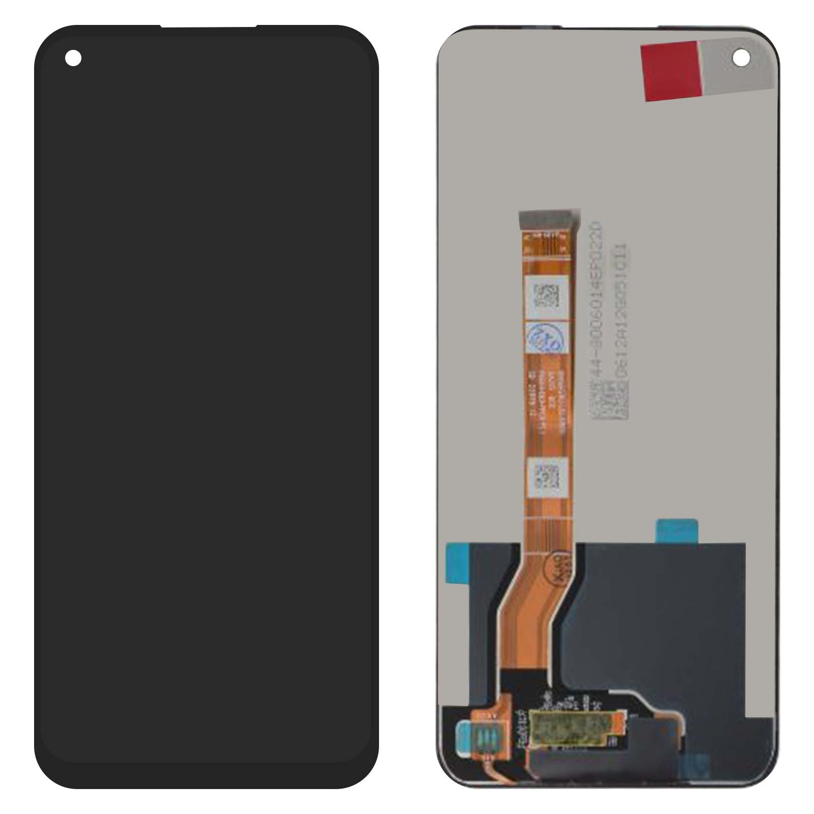 Vitre tactile Oppo A76 avec bloc complet écran LCD de rechange noir pour smartphone