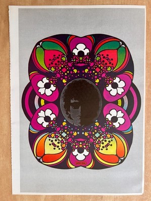 Peter Max Poster BOB DYLAN 1970 Psychedelic Pop Art 11 x 16